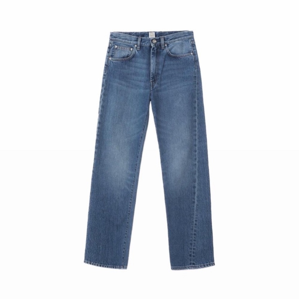 Toteme Twisted Seam Denim Jeans Blue